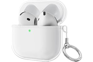 Vancle Etui na słuchawki AirPods 4 2024, przezroczyste etui TPU do Apple AirPods 4 generacji, etui ochronne ze smyczą i brelokiem do kluczy, obudowa Airpods 4 z bezprzewodowym ładowaniem