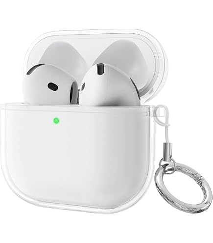 Coque De Protection Transparente Avec Anneau Pour AirPods 4 - TPU Anti-choc, Charge Sans L'enlever