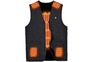 SUSENSTONE Gilet Chauffant Électrique USB, 3 Niveaux de Température, Gilet Chauffant Pour Hommes Et Femmes, Lavable Manteau De Veste Vêtements Chauffants Pour La Chasse En Plein Air, Ski, PêcheL'extérieur