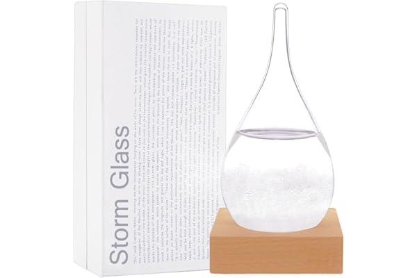 F FOXKEY Storm Glass Verre tempête Stations météorologiques Goutte d'eau Prédicteur météo Prévisions créatives Style Nordique Verre décoratif station meteo