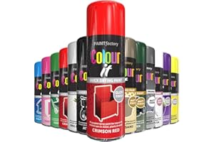 AlezyB - 1 x Crimson Red All Purpose Aerosol Spray Paint 250ml. Excellent Coverage, Quick & Fast Drying for interior & exterior Multipurpose Spray for Metal | Plastic | Wood | Glass.