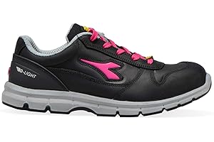Utility Diadora, Scarpe Antinfortunistiche Unisex, Run Low S3S FO SR ESD, Colore Black/Fucsia Red, Taglia 38