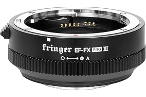 OLYCELOTTI Fringer EF-FX PRO III Fuji Canon EF auf Fuji X Adapter Autofokus Kompatibel mit Canon EOS EF Objektiv auf Fuji X Mount X-T5 X-T4 X-T3 XT2 XT20 XH1 X100V X-Pro3 X-T X-PRO X-T30