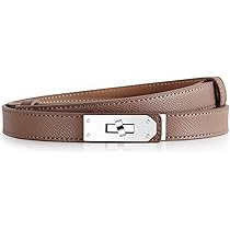 Yestree Damen Gürtel 110CM - Schmaler Ledergürtel Für Jeans & Kleider