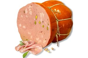 AMANTI TASTE AND PASSION Mortadella di Maialino Nero con Pistacchio | 4 Kg | Macelleria Longo | Gluten Free | Altissima Qualità Artigianale | Eccellenza della Campania | Ideale per Pranzi Cene e Cenoni | Idea Regalo