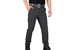 KOBILEE Pantaloni Impermeabili Uomo Stretch Termici Antistrappo Pantaloni da Caccia Softshell Elasticizzati Pantaloni Montagna Sportiva con Tasche Pantaloni Trekking Leggeri Pantaloni da Lavoro