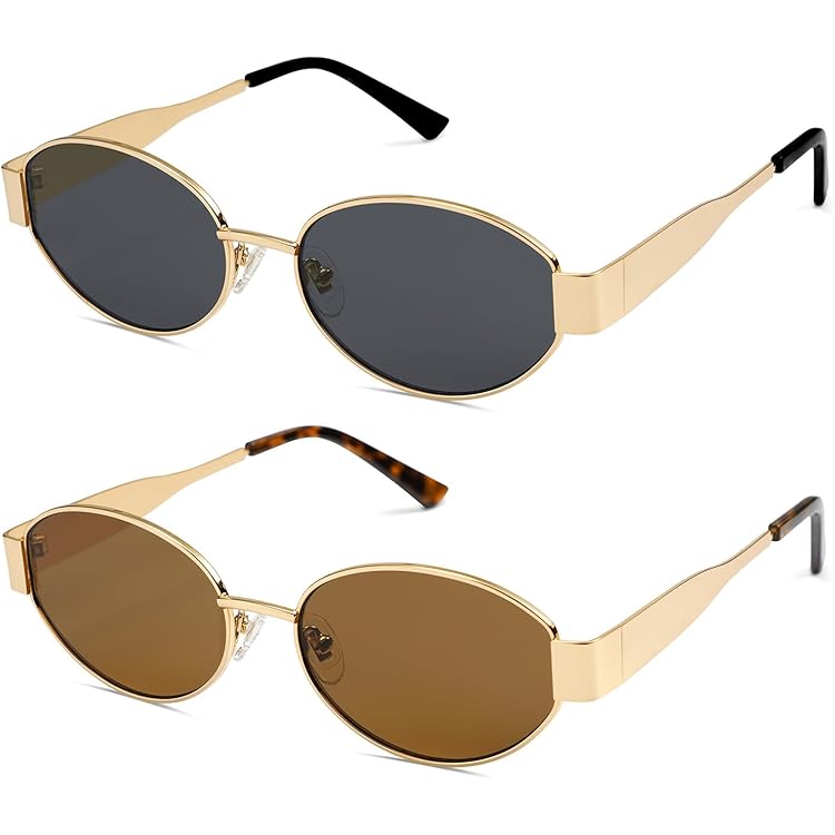 Commandez Lunettes de Soleil Ovales Brillantes Classic Havana pour Femme en