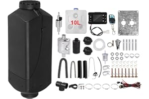 SPORTS FLYFREE 12V Air Diesel Heater, 2KW 10L Tank Parking Heater with Remote Control LCD Monitor for Truck, Car, Boat, Bus, Motorhomes (2KW, 10L Tank)