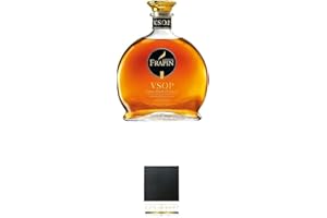 UNBEKANNT Frapin VSOP 0,7 Liter + Schiefer Glasuntersetzer eckig ca. 9,5 cm Durchmesser