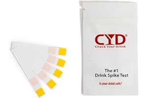 ABINGDON SIMPLY TEST CYD, Drink Spike Test, On-The-Go Discreet Testing Kits, Instant Results for Ketamine & GHB, Pack of 5 Test Strips