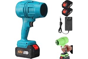 LONVGRT Seese Pro - Ultra Light, Ultra Powerful Blower, Electric Cordless Leaf Blower Handheld, Cordless Turbo Super Power Air Duster, Mini Jet Dry Fan for Lawn, Patio, Outdoors(Blue,2 Battery)
