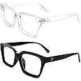 Pro Acme Blue Light Glasses Women Men Square Vintage Computer Gaming Glasses Classic Thick Frame Blue Light Blocking Eyeglasses Fashion Glasses
