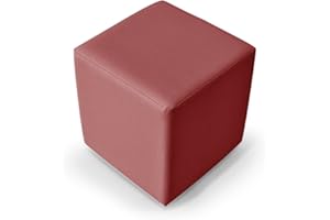 moebel-eins KUBUS Sitzwürfel Bandscheibenhocker Sitzhocker Fußhocker in weinrot 50x45x45 cm, weinrot