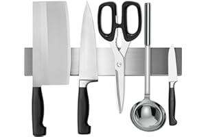 X-BET MAGNET Knife Magnetic Strip 30 cm with Adhesive – Magnetic Knife Holder for Wall no Screws – Magnetic Knife Block Use as Kitchen Utensil Holder, Knife Bar, Knife Rack, Kitchen Organizer and Tool Holder