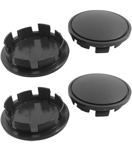 SkinoEu Lot De 4 Enjoliveur Cache Moyeux Capuchon De Centre De Roue 65 Mm, Compatible Avec VW Enjoliveurs 3B7 601 171 / 6U7 601 171 USA