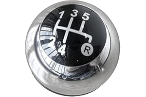 snowchecking 5 Speed Gear Shift Knob Head Chrome, Car Manual Shifter Head Ball Gear Shift Knob Head Cap Cover for Fiat 500 500C 2007 to 2018