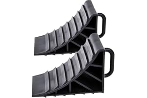 Systafex® KFZ Unterlegkeil 2X Radkeil Bremskeil mit Griff für PKW Anhäger Wohnwagen