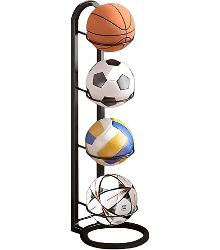 Basketball Accessories DECHOUS Wall Mounted Ball Storage Sports Ball ...