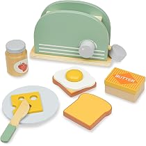 Hape Grille-Pain Enfant En Bois - Jeu D'Imitation Petit Déjeuner Avec Accessoires Réalistes - Dès 3 Ans