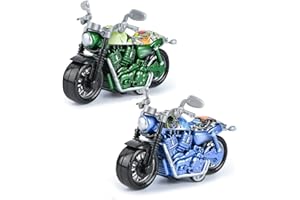 SHDIEHJFMLDH 2 Stücke Legierung Motorrad Spielzeug,Pull Bac Fahrzeug Spielzeug,Spielzeugautos Set,Motorrad Modell für Freunde und Kinder,für Lernspiel, Geburtstagsparty-Geschenk(Blue and Green)