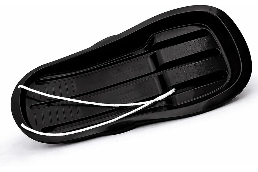 simpa Alpine Racer Plastic Snow Sledge Toboggan - Heavy Duty Winter Snow Sled - Choose from 4 Colours - Robust Design for Snow Fun