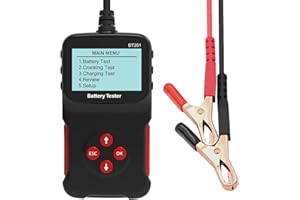 Tester Akumulatorów Samochodowych 12V przez MMOBIEL - Cyfrowy Analizator Alternatora Baterii - Tester Obciążenia 100-2000 CCA - Stanu Akumulatora, Rozruchu i Ladowania Kontrola