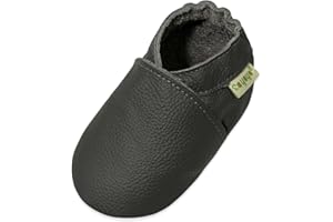 SAYOYO Weicher Leder Lauflernschuhe Krabbelschuhe Babyhausschuhe Kleinkind Lederschuhe Jungen und Mädchen