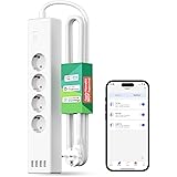 Meross 4000W Ciabatta WiFi Smart Alexa, Multipresa Controllo Vocale con 4 prese 4 Porte USB, Risparmio Energetico, Ciabatta E