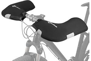 ROCKBROS Manchons Vélo Guidon Thermique Polaire Gants de Guidon Hiver Impeméable Réfléchissant pour VTT Vélo Electrique Trottinette