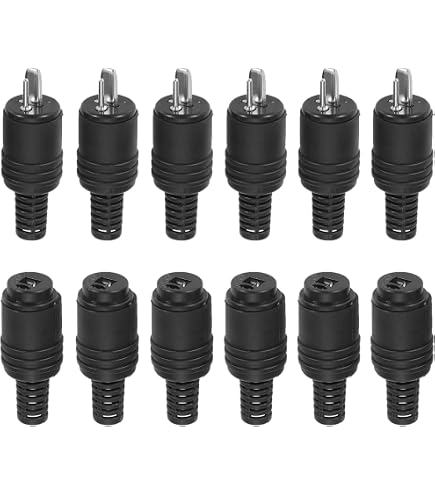 AERZETIX 2 Fiches Connecteur DIN Mini 3 Broches Mâles