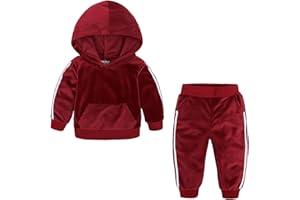 Oyolan Baby Jogginganzug Sportanzug Kapuzenpullover mit Jogginghose Unisex Mädchen Jungen Hoodie Bekleidung Outfit Set für Kleinkinder Herbst Winter