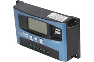 QIILU MPPT Solar Battery 40/50/60 / 100A Solar Charge Controller with USB LCD Display 12V 24V ABS User Manual(50A)