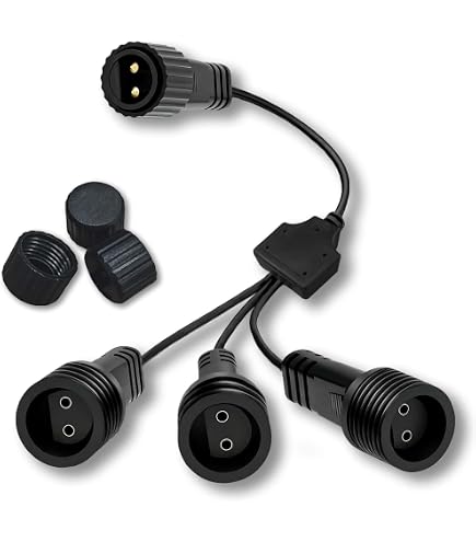 Connecteur Étanche IP65 Pour Guirlandes Lumineuses 2 Broches - Yowin - Pour LED Noël, Rideaux Lumineux Extérieurs