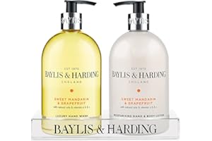 Baylis & Harding Sweet Mandarin & Grapefruit Hand Wash and Lotion Set (Pack of 1) - Vegan Friendly
