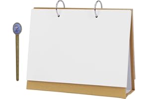 IPENNY DIY Tischkalender Kraftpapier Wochenkalender Quer Format leeres Papier ohne festes Datum Loseblattmalerei-Graffiti Querterminbuch Querkalender für Büro Zuhause