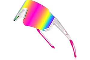 FEISEDY Occhiali da Ciclismo per Bambini, Protezione UV400, da Baseball, per Baseball, Tennis, Attività All'Aperto, Ragazzi e Ragazze, 8-16 Anni B0048