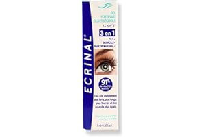 ECRINAL Gel fortifiant pour cils avec ANP2+ pour la croissance des cils et des sourcils, riche en oméga 3, sans paraben, 9 ml