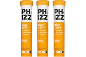 Phizz Electrolytes, Multivitamin & Hydration Tablets - 60 Effervescent Rehydration Electrolyte Tablets - 18 Vitamins & Minerals, Vitamin C, Vegan, Vegetarian & Low Calorie