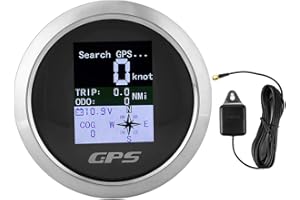 EBTOOLS Tachimetro Gps Barca - 85Mm Speedometer Gps Car Boat Engineer Stainless Waterproof Digital Gaug