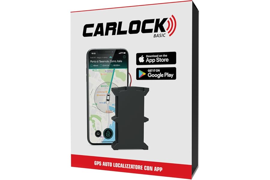 CARLOCK BASIC: Car Anti-Theft, Real Time GPS Tracker with Smart Phone Alarm System, Device and App, Accurate and Easy to Use