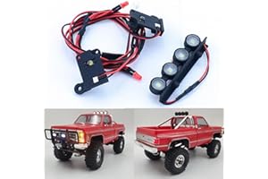 PALUMMA Kits de luces LED RC lámpara de techo, luces delanteras y traseras para Traxxas 1/18 Trx4m K10 Elevación RC Crawlers