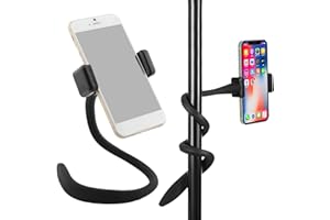 KEUGT Supporto per cellulare per passeggino, supporto per cellulare da bicicletta, braccio flessibile, universale, con manico antiscivolo, morbido supporto per telefono, accessorio per passeggino, per