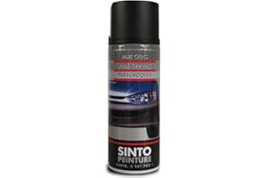 SINTOPEINTURE SINTO - Bombe peinture Pare-choc - Peinture noir satin - Aérosol 400 ml