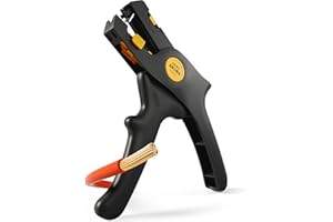 BAURIX® AKURA® [0,5-6 mm²]- Pelacables Electricista Profesional de gama alta con ajuste automático de cable y cortador de cables, pelacables de precisión, herramienta eléctrica, pelacables automático