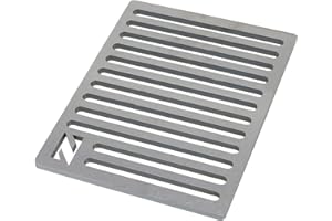 WELL GRILL 15 x 21 cm, rejilla de alta calidad, rejilla de acero macizo, para muchas chimeneas y estufas, 85 mm de grosor