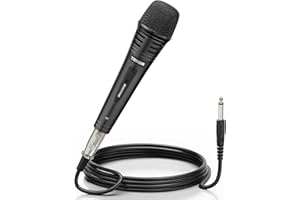 TONOR Dynamic Karaoke Microphone for Singing with 16.4ft/ 5M XLR Cable, Metal Handheld Mic Compatible with Karaoke Machine/Speaker/Amp/Mixer for Karaoke Singing, Speech, Wedding and Outdoor Activity