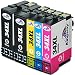 Produktbild Kingway 34XL Ersatz für Epson 34 XL Druckerpatronen 5 Pack (2 Schwarz, 1 Cyan, 1 Magenta, 1 Gelb) kompatibel mit Epson WorkForce Pro WF-3720DWF WF-3725DWF