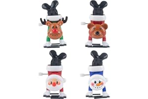 GWAWG 4 PCS Jouets de Noël à Remonter - Amusants à Sauter pour Les Enfants, Cadeaux de Noël