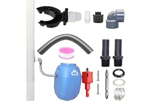 Dhqkqg Colector de Agua de Lluvia, Juego de Conectores de Barril de Lluvia, Recuperador de Agua de Lluvia, Adecuado para Tejados de hasta 80 m², para Diámetro Interior del Tubo bajante 70-100 mm