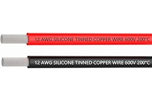 TUOFENG 12 AWG Silicone Wire 3 m [1.5 m Black and 1.5 m Red] Soft and Flexible 680 Strands of Tinned Copper Wire for DIY RC Aircraft Auto Battery Clamp Cable Electronic Equip